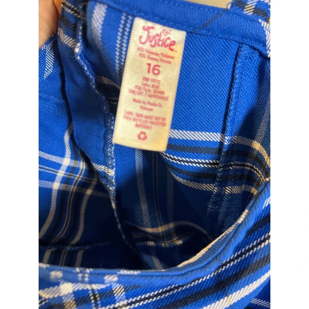 Justice blue plaid